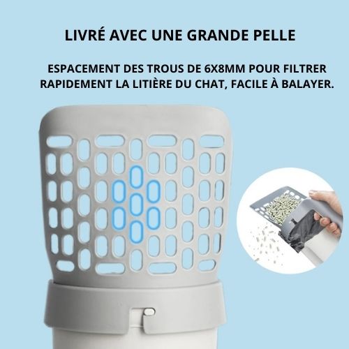 Pelle à litière pour chat avec sac de recharge