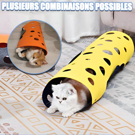 Interactive Felt Cat Play Tunnel 